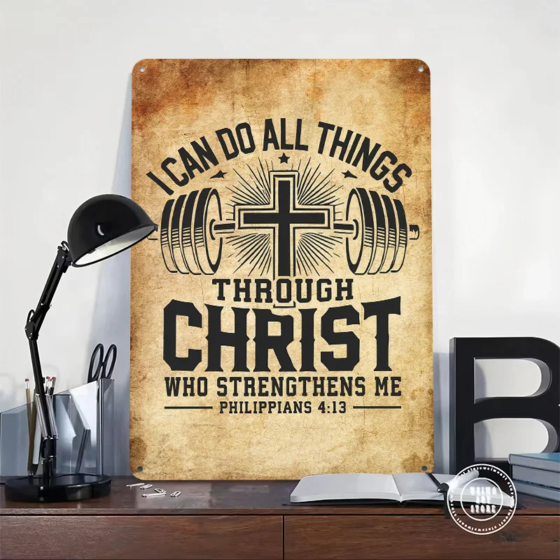 I Can Do All Things Through Christ Metal Poster Perfect Gift for Fans Lovers Customized Wall Art Metal Sign for Home Decor Items