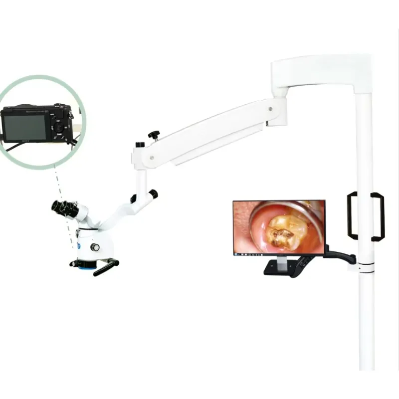 Stainless Steel Lab Surgical Operating Microscope 10x Magnification Pulp Disease Treatment Oral Repair 4K
