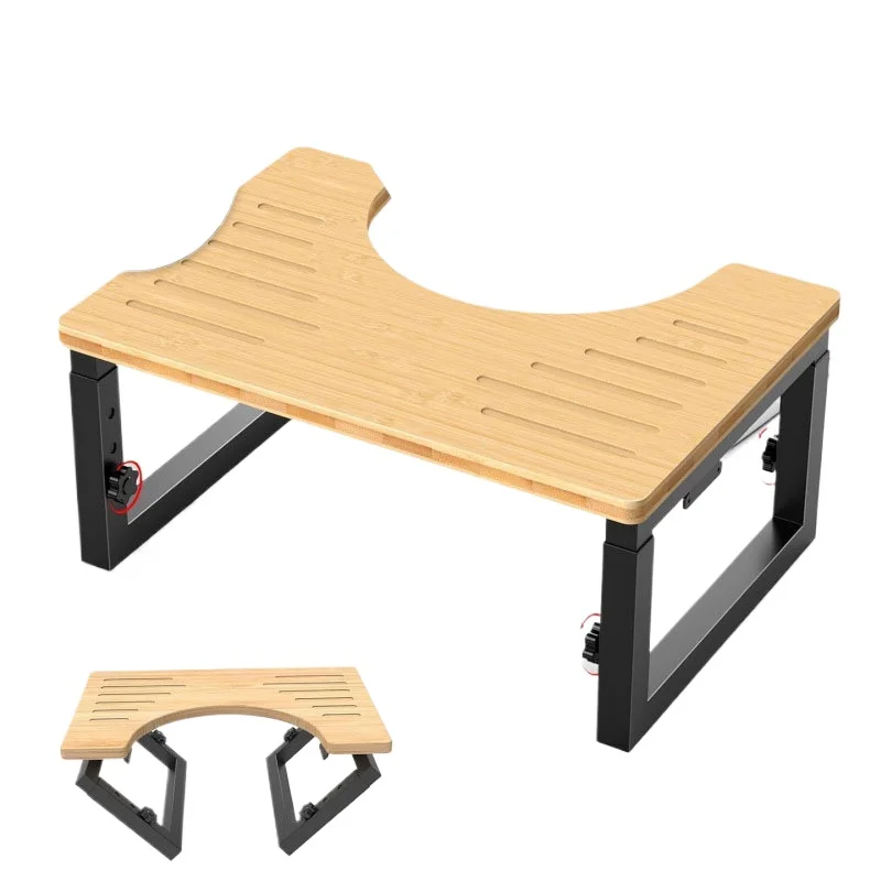 Foldable toilet stool, portable bathroom stool, adjustable household bathroom footstool, bathing footstool