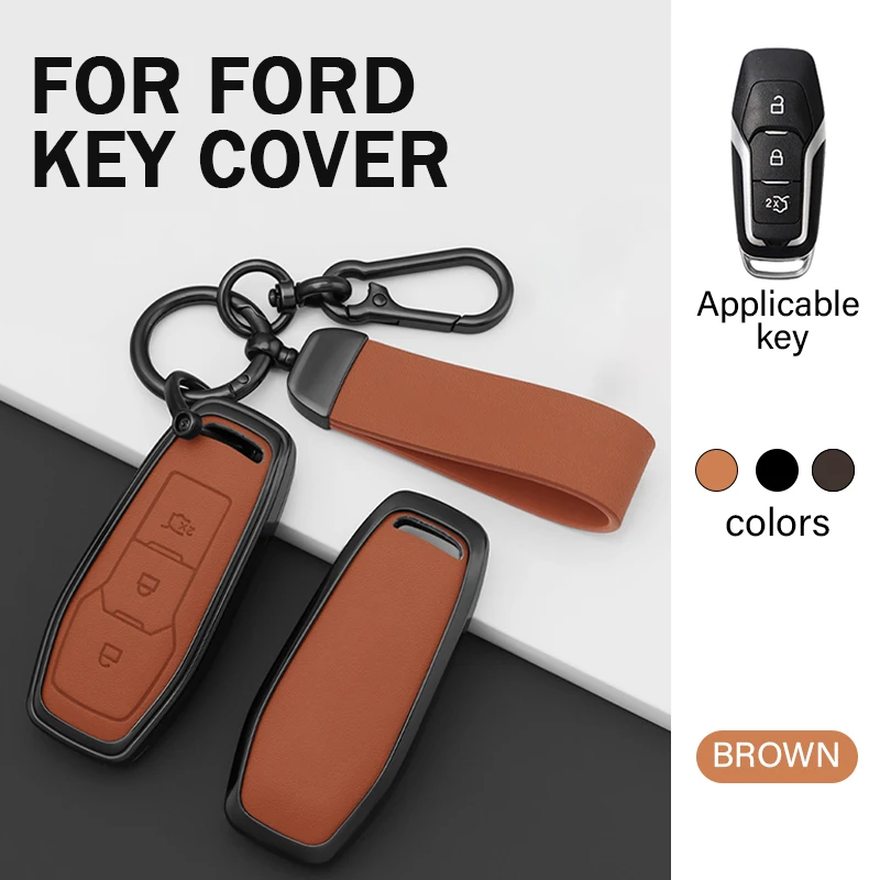 Funda protectora metálica para llave de coche, para Ford Fiesta Mondeo Ecosport Kuga Focus C-Max Focus 3 4 ST Escape, carcasa llavero