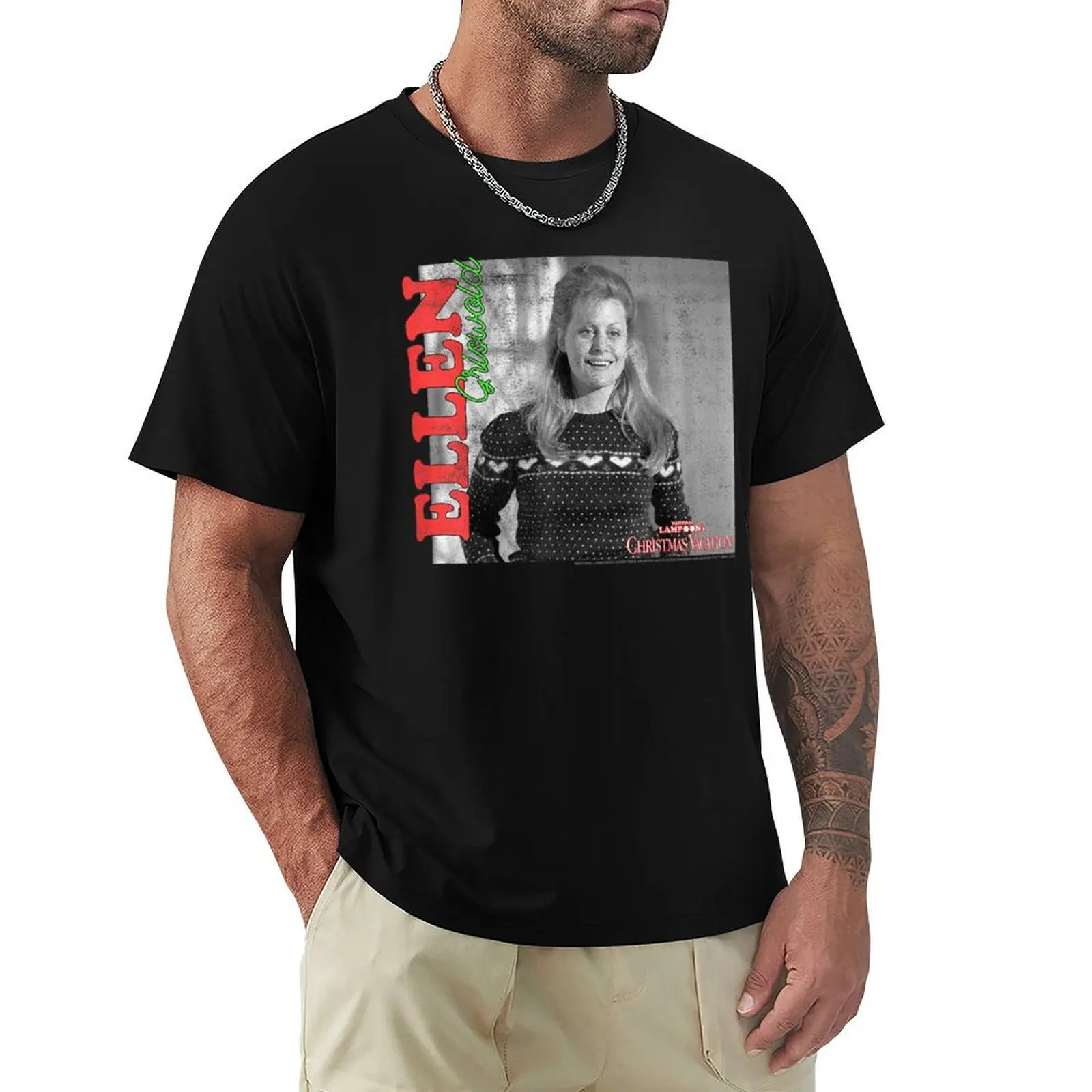 National Lampoon39;s Christmas Vacation Ellen Griswold T-Shirt Sports Casual Short Sleeve Cotton Tee