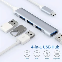 467 USB Dock Multi-Function Wire Divider High Speed Transmission One Drag Four Expanders for Mobile Phone Computer
