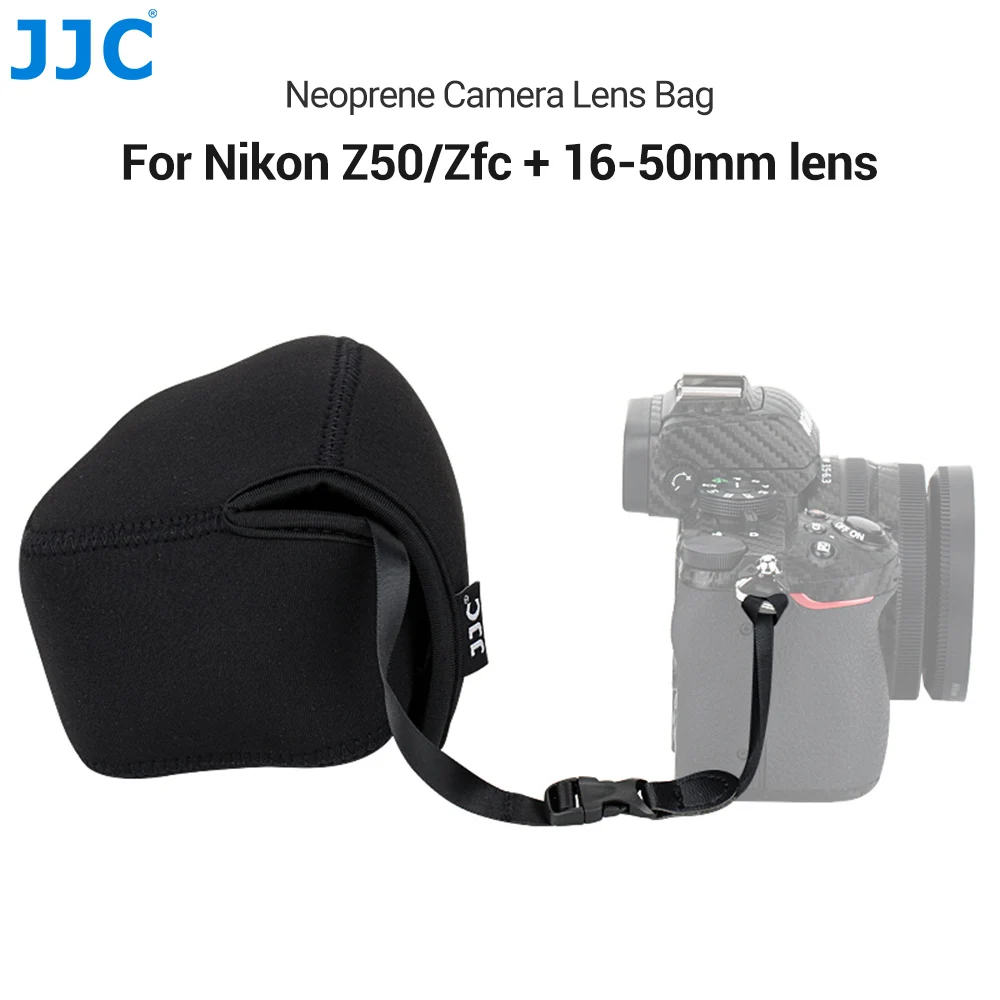 JJC lustrzany futerał na aparat fotograficzny neoprenowy pokrowiec na aparat ochronny osłona na nikona Zfc Z50 Fujifilm X-S10 z obiektywem 16-50mm 15-45mm