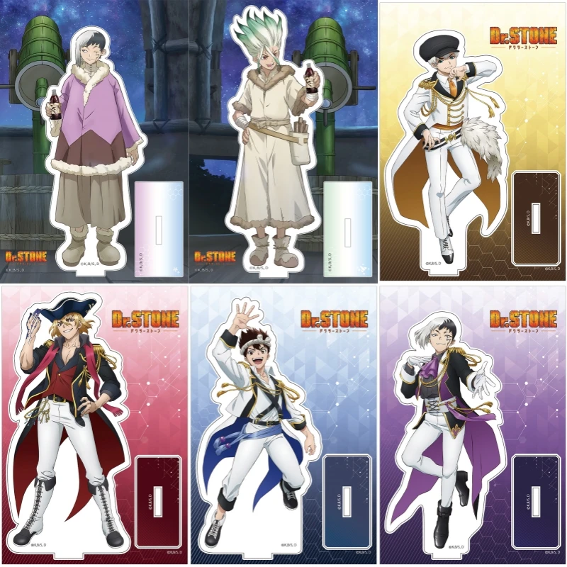 

Ishigami Senku Asagiri Hyoga Saionji Ukyo Nanami Ryusui Acrylic Figure Stand Anime Dr.STONE peripheral Doll Keychain Cosplay Toy