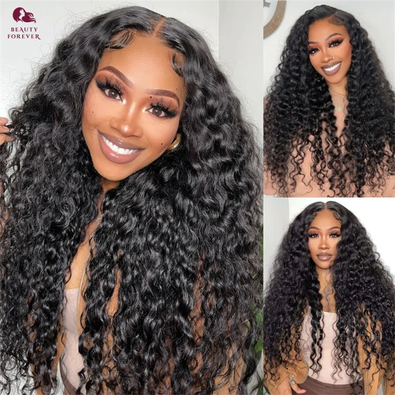 

Beautyforever Drawstring Brazilian Water Wave Glueless Wig Human Hair Ready to Wear 7x5 Bye Bye Knots Lace Front Human Hair Wig