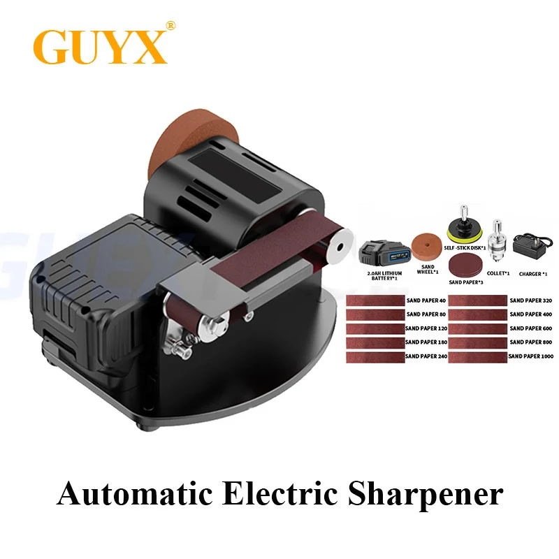 Automatic Electric Sharpener Small Household Chopper Knife  Shears Grinder Multifunctional Sanding Wheel Grinder Belt Sander