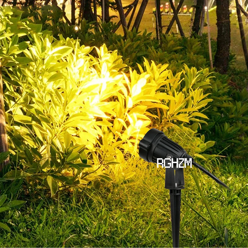 4pcs New Style COB Garden Lawn Lamp Light 220V 110V 12V Outdoor LED Spike Light 5W 10W Path Landscape Waterproof Spot Bulbs