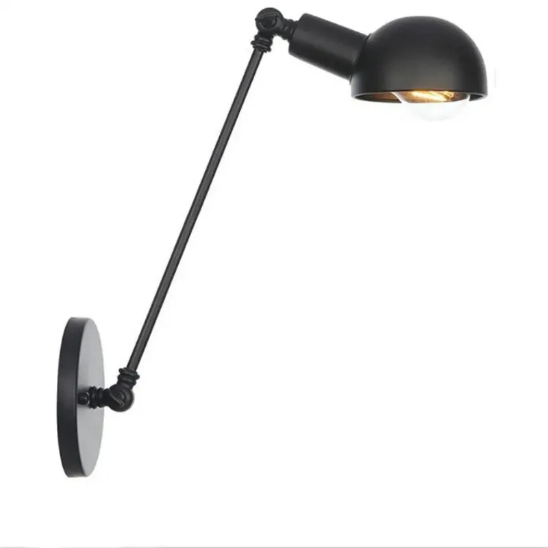 Imagem -03 - Lâmpada de Parede Vintage Longa Swing Arm Luminária de Quarto Loft Lighting Sconce Luz Ajustável Industrial