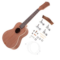 23 Inch Ukulele DIY Materials Kit Parent Child Instrument Small Guitar Handmade Musical Toddler Semi Craft Decoration Set Wood