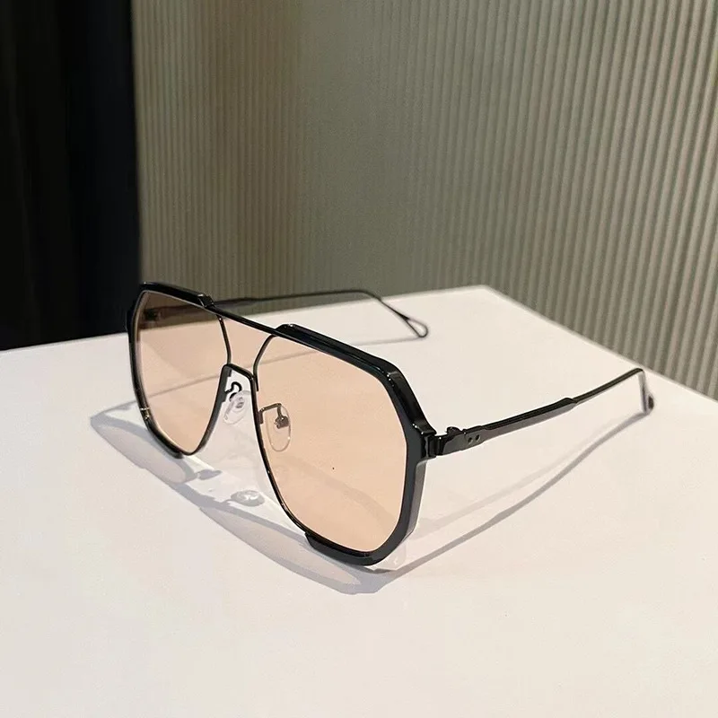 Übergroße Sonnenbrille für Damen, 2023, neue einzigartige einteilige Mode-Sonnenbrille für Herren, UV400, Punk-Brille, trendige weibliche Brillen, UV400 – Detail 2