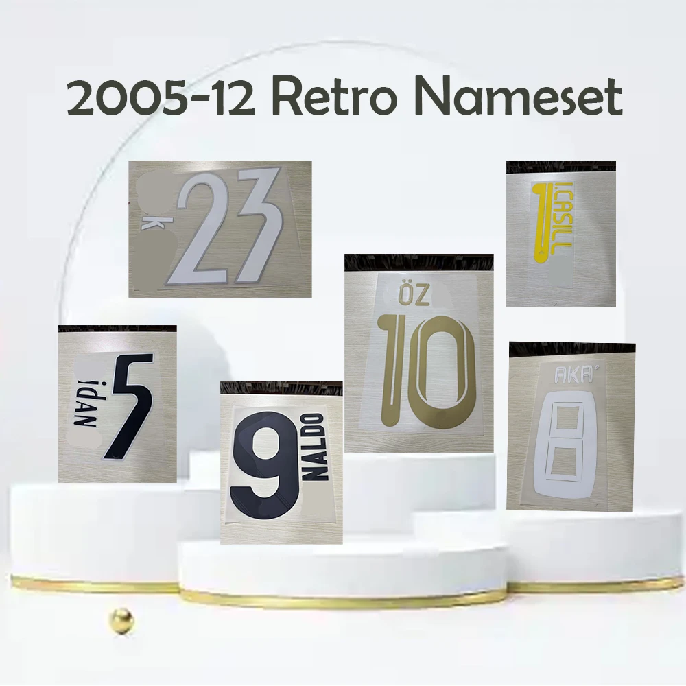 Retro Soccer 2005-12 Nameset #5 #9 SUPER STAR Printing CUSTOMIZE NAME NUMBER Heat Transfer Top quality Name sets