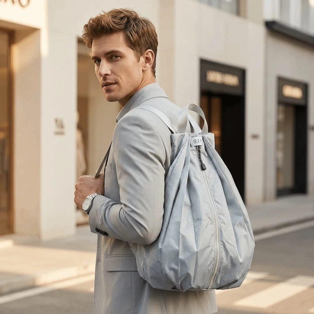 New Nylon Folding Backpack Large Capacity Waterproof Sports Backpack Adjustable Straps Portable Rucksack for Men Women