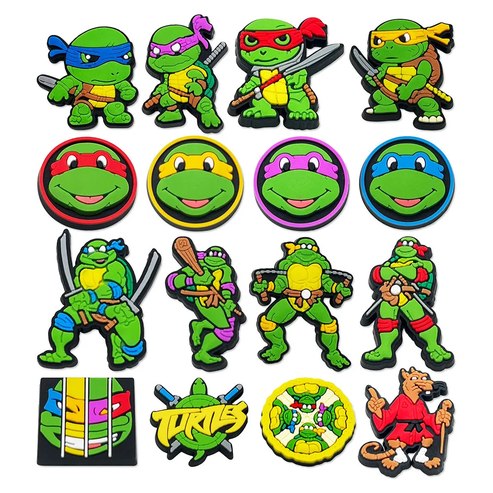 16-100Pcs Potdemiel Series Shoe Charms Shoes Decorations Accessories for Bubble Slides Clogs Sandals Buckle Kids Party Gifts