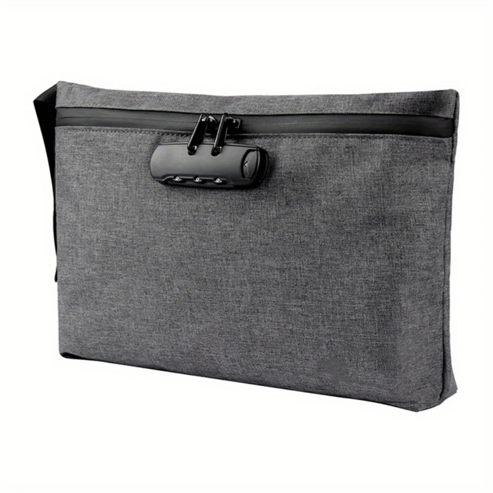 

Combination Lock Smell Proof Stash Bag Waterproof with Handle Pipe Sealing Organizer Carbon Lined Double Zipper