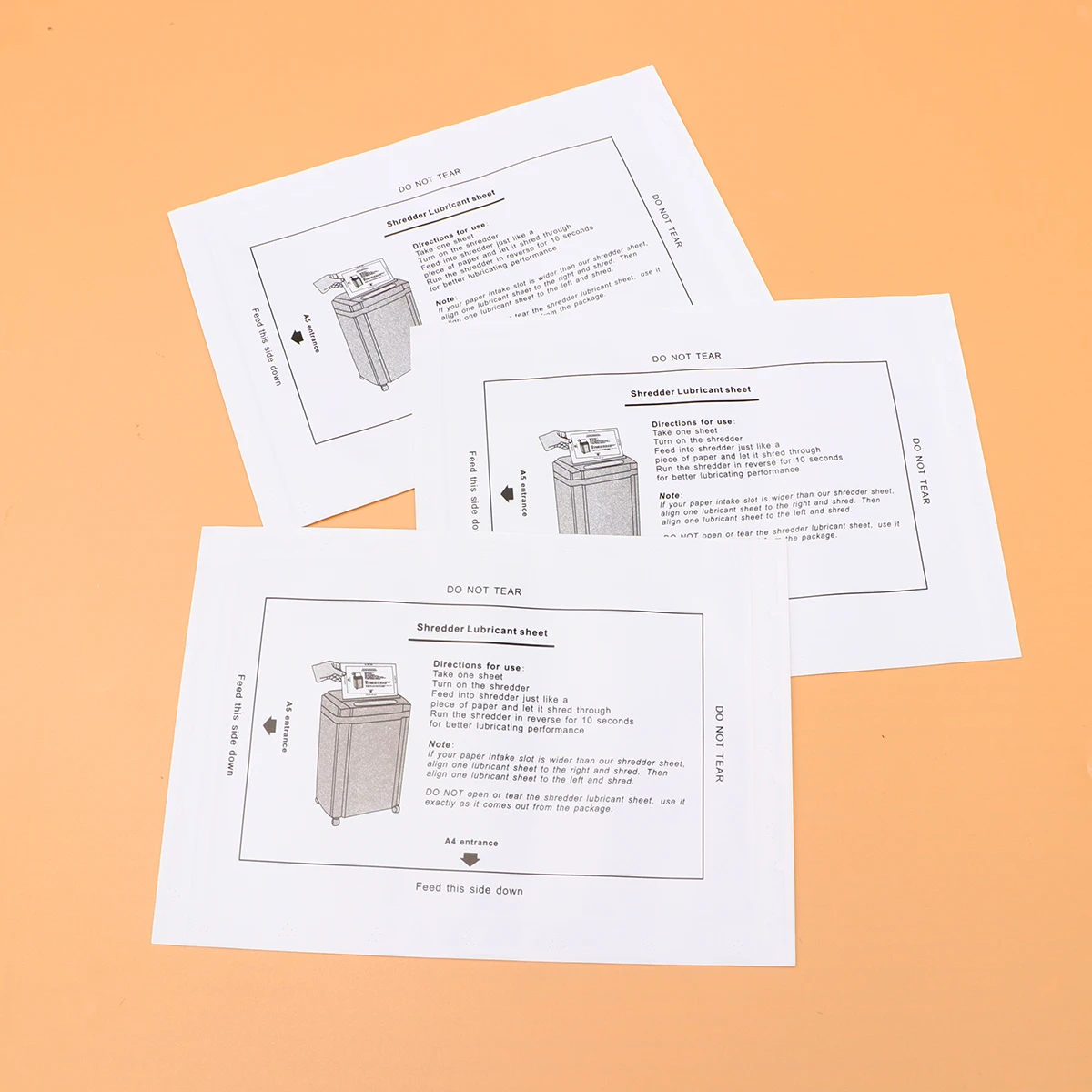 12Pcs Shredder Lubricating Oil Portable Paper Type Lubricating Oil Package Lubricating Oil Paper(White)