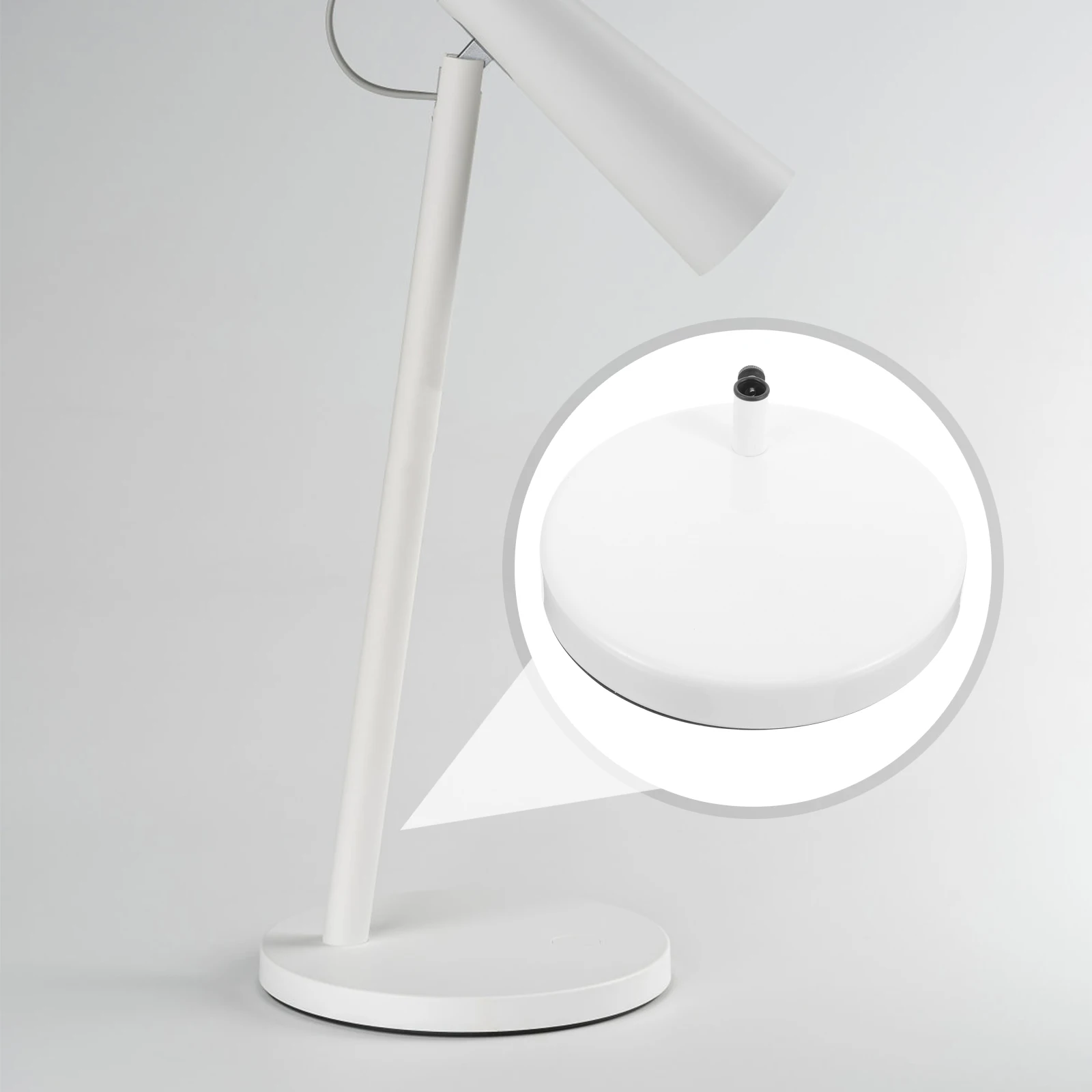 

Work Table Lamp Base Parts White Desk Lamps Chassis for Only Iron Metal Without Shade