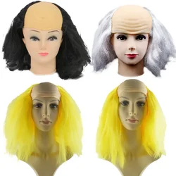 Funny Cosplay Balding Wig Old Man Funny Performance Props Bald Head Cap