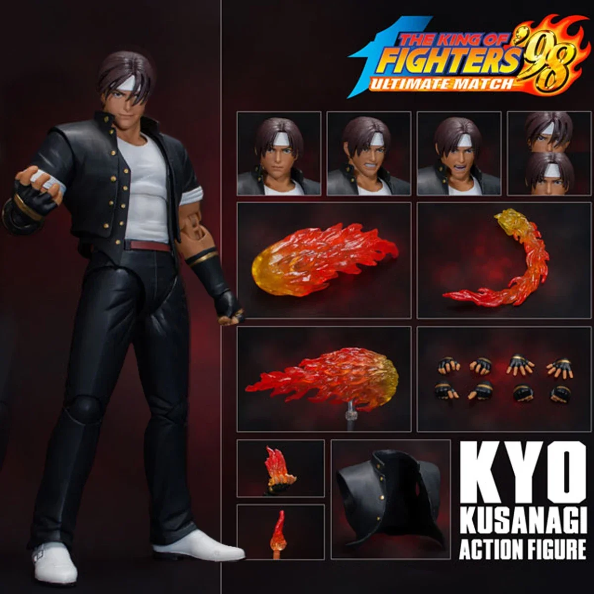 19cm The King of Fighters Iori Yagami Anime Game Figure THE KING OF FIGHTERS \'98 Kyo Kusanagi Action Figure Model Doll Toys Gift
