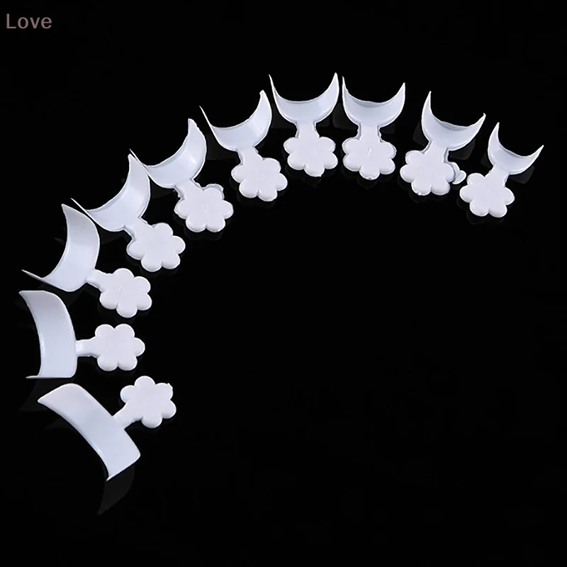 [L & P] 100 قطعة/المجموعة/المجموعة أطراف أظافر صناعية فرنسية زهر البرقوق اضغط على أظافر الأكريليك الهلال الطبيعي لتصميم النمذجة الفنية