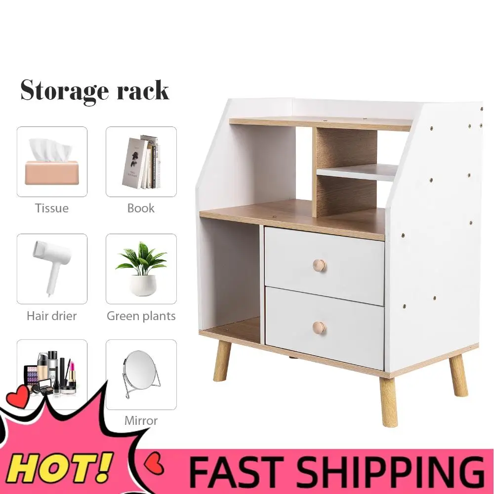 

Wooden Nightstand Side Table Simple Bedside Storage Locker Nordic Bedside Storage Cabinet for Living Room Office