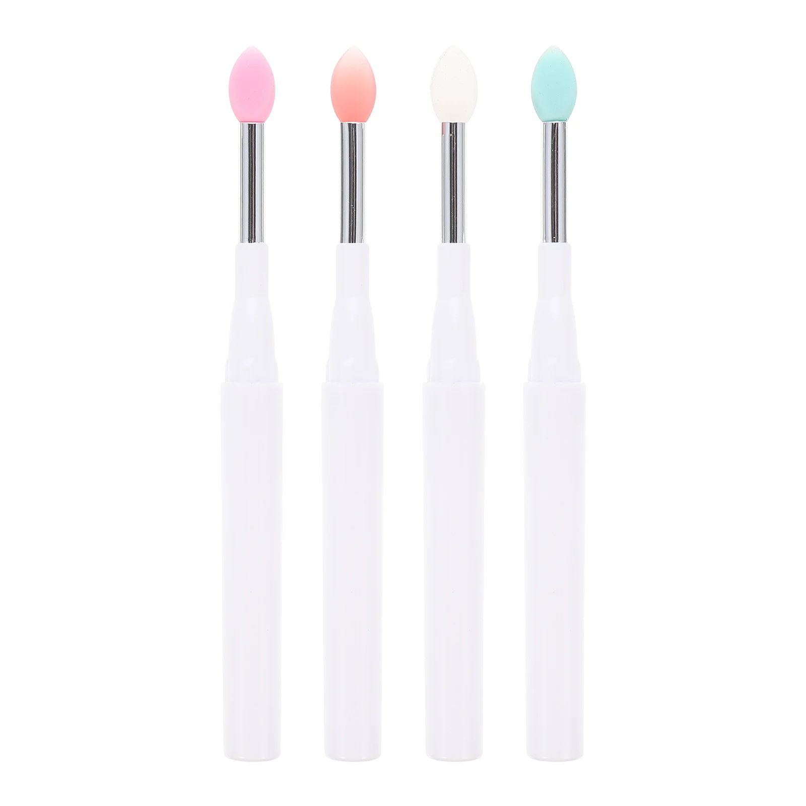 Zestaw 4 silikonowych pędzli do ust do makijażu, do aplikacji cieni do powiek, podkładu, narzędzia kosmetyczne, akcesoria do makijażu.