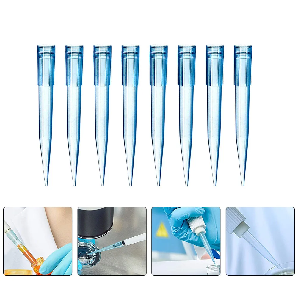 

500Pcs Laboratory Pipette Tips Clear Reusable Plastic with Tapered Nozzle for Precise Sample Discharge Liquid Pipettor