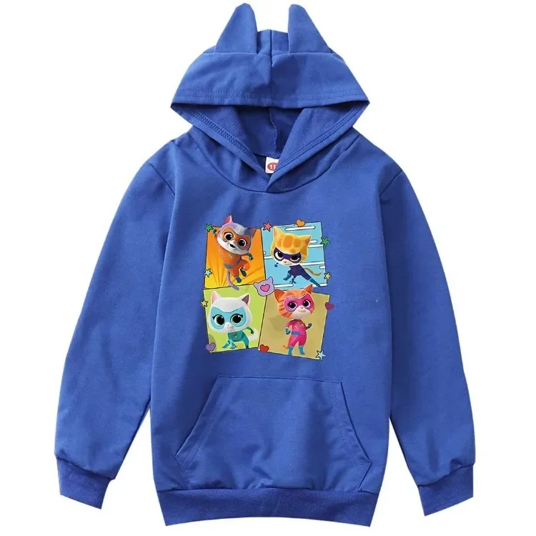 Anime SuperKitties Hoodie Kinder Super Cats Kleidung Baby Mädchen Cartoon Pullover Kleinkind Jungen Kapuzenpullover Kinderkleidung – Detail 11