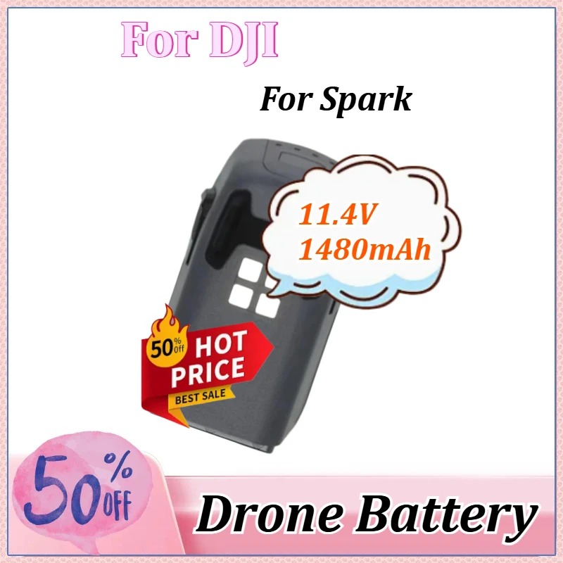 

11.4V 1480mAh Drone Batterys for DJI Spark Drone UAV Replacement Batteries Accessories