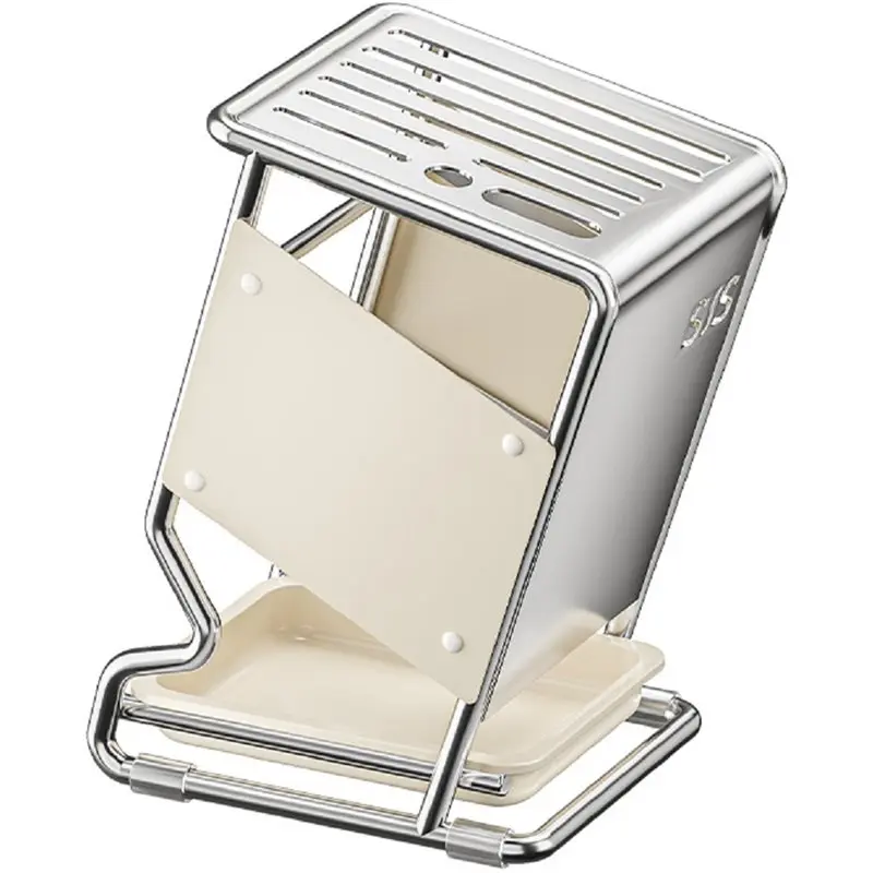 

ALIM-Multifunctional Stainless Steel Countertop Kitchen Knifeholder Storage Rack Knife Stand Integrated New