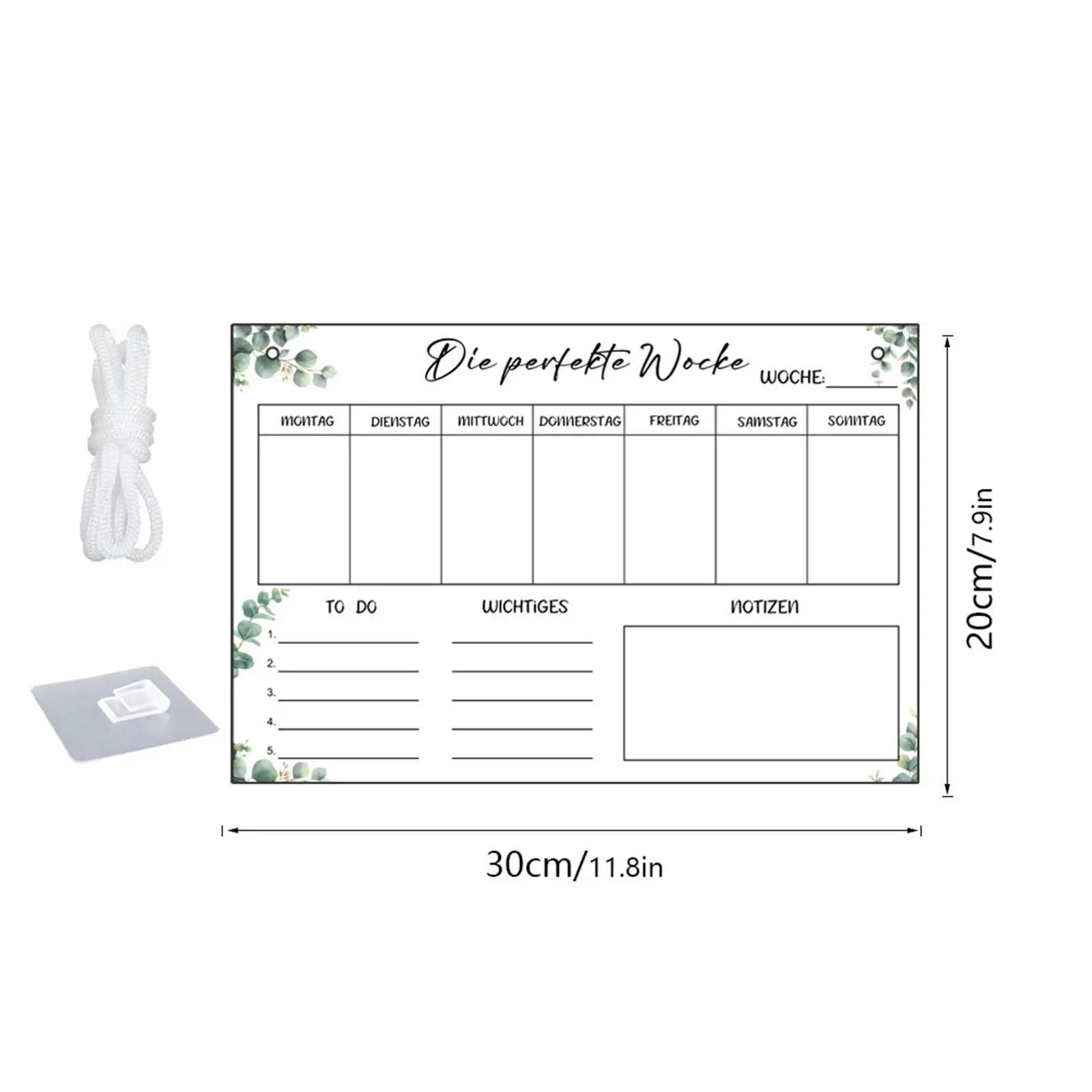 Acrylic Dry Erase Board, Calendar Sticker White Board, Erasable Whiteboard