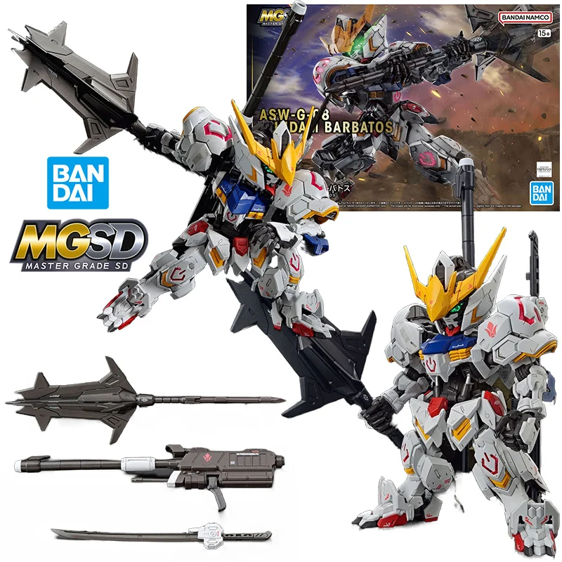 

Bandai Master Grade SD MGSD Gundam Barbatos 10Cm Anime Original Action Figure Model Kit Assemble Toy Birthday Gift Collection