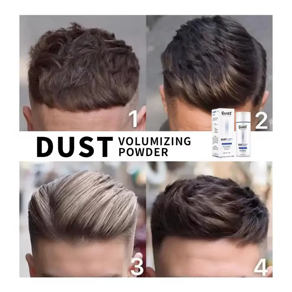 Pó para cabelo para homens e mulheres, pó fofo, controle de óleo, pó de volume do cabelo, duradouro, aparência natural