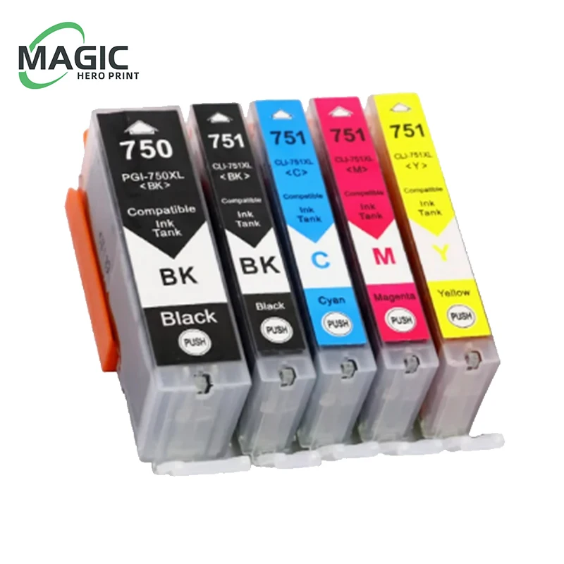 NEW PGI750 CLI751 Ink cartridge Compatible for Canon MG6370 MG7170 MG7570 IP8770 MG6770 MG6670 Printer