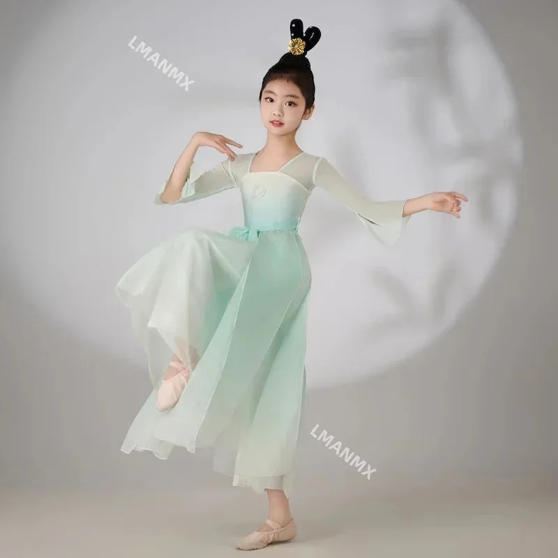 

asdh8@Elegant Classical dance Menstrual clothing for Children, Chinese Style Practice, Fan, 303