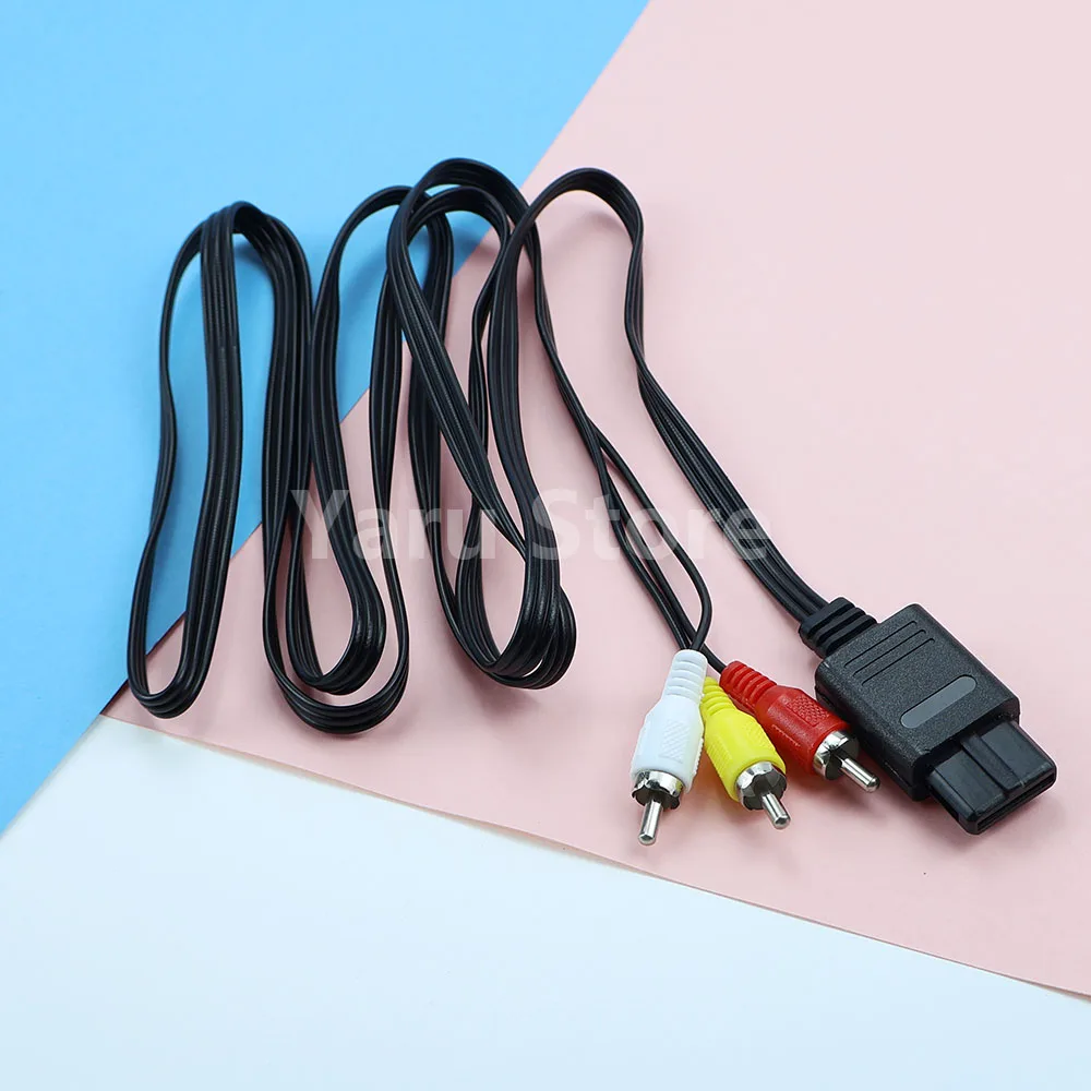 For N64/GameCube 1.8M 6FT Accessories For Nintendo 64/NGC/SFC AV Audio Video A/V TV Cable Cord Wire Adapter Audio Converter - view 4