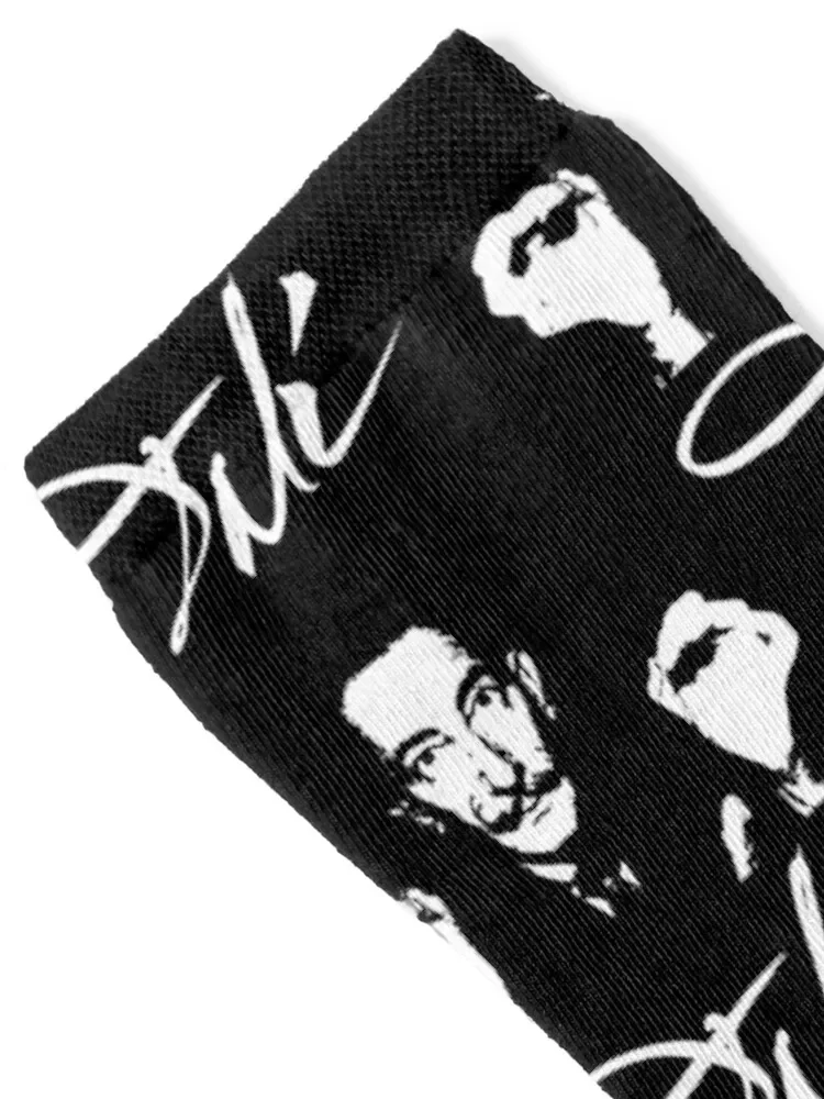 قميص سلفادور دالي التوقيع الجوارب الكلاسيكية مجنون مصمم الجمالية الفتاة الجوارب الرجالية #2