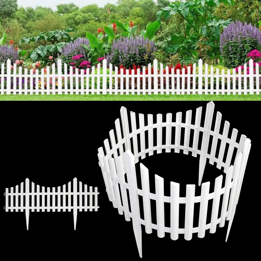 

12Pack Garden Plastic Fencing Fence Pannels Border Outdoor Landscape Edging Yard