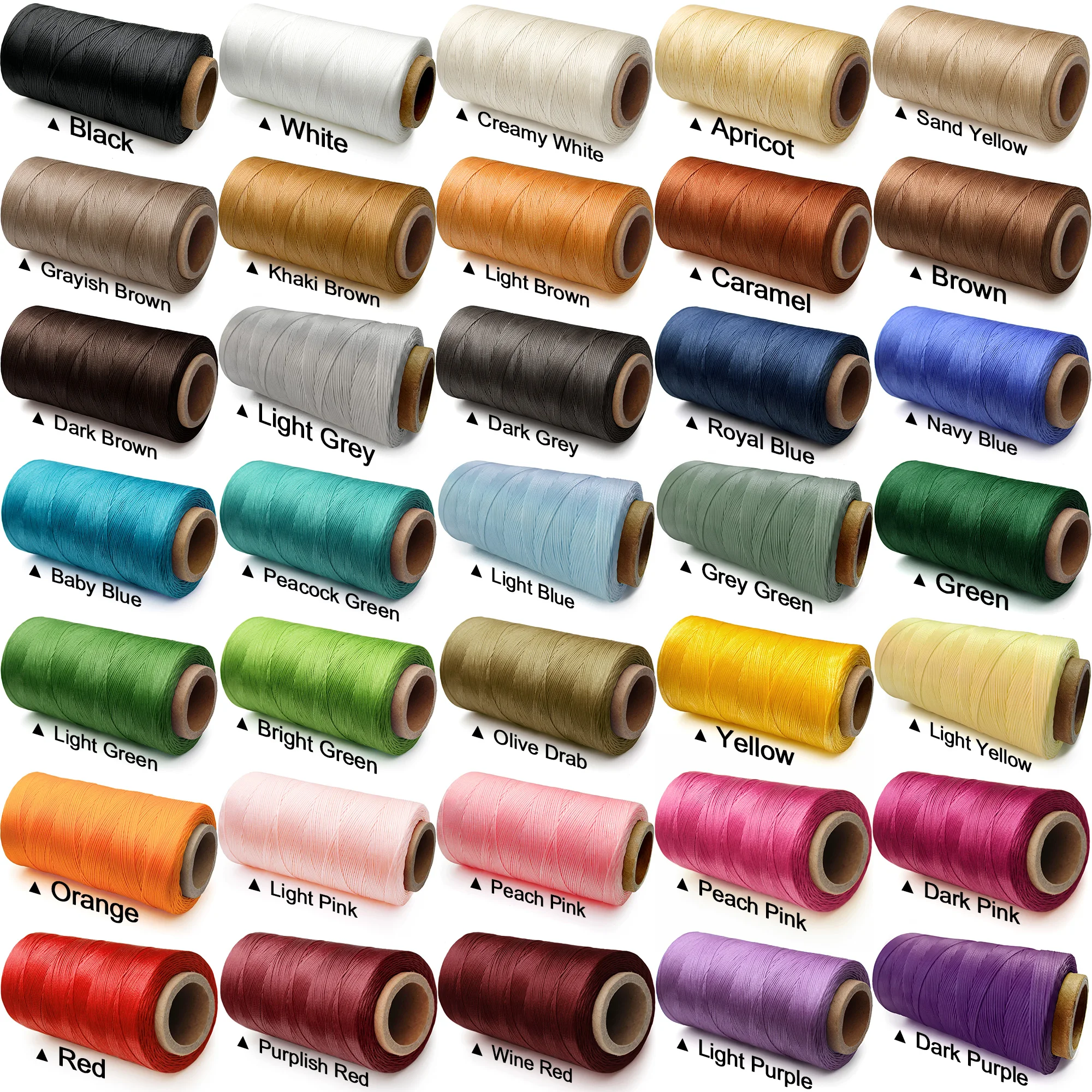 0.5/0.8/1/1.2mm Waxed Polyester Twine Cord Macrame Braided Bracelet Making Beading Thread String Trim Cord for Jewelry Necklace