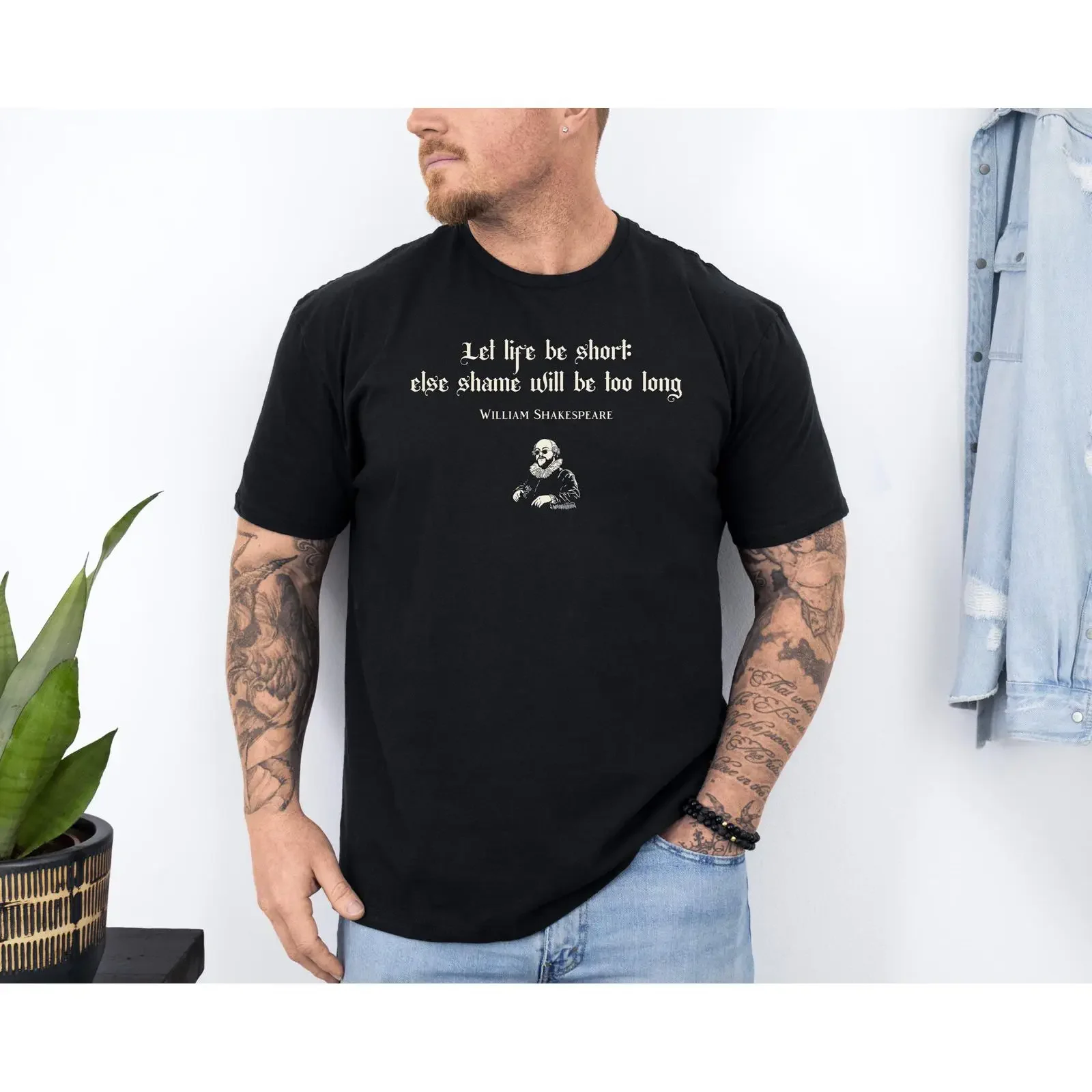 William Shakespeare Quote T Shirt Book Reader Literary English Teacher Literature Classic Writer  vintage Washed Versatile