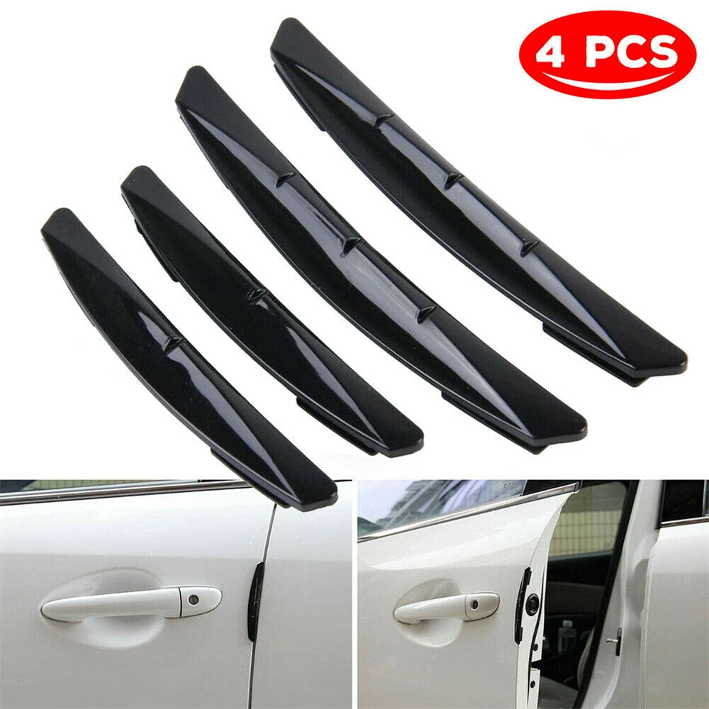 

4Pcs Car Door For Edge Guard Strip Scratch Anti Collision Trim PVC Material Automotive Exterior Accessories
