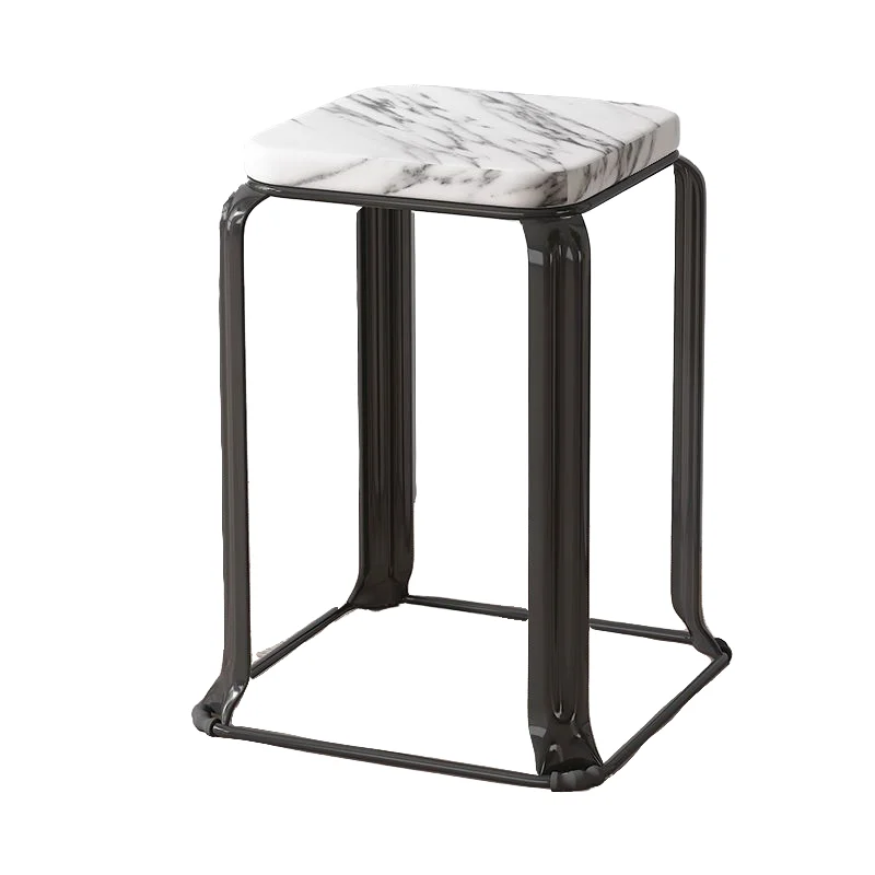 & Wrought Iron Modern Minimalist Square Stacking Thickened Home Use Dining Table Storage Stool Ottoman