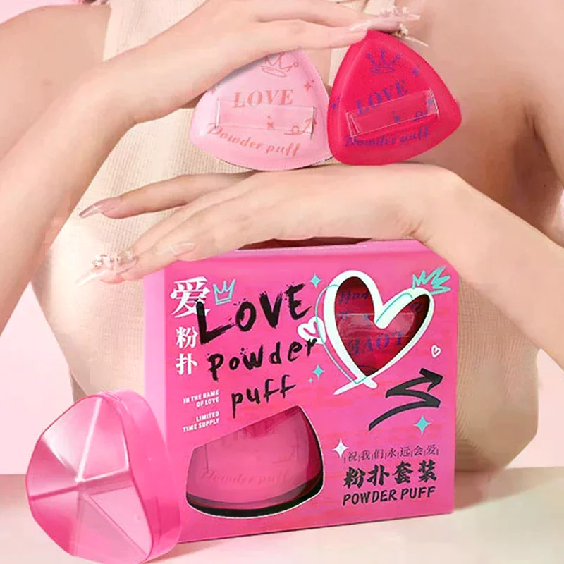 3 Pz/set Trucco Fondotinta Spugna Triangolare Cuscino Spugna Bagnato Asciutto Doppio Uso Morbido di Alta Qualità Soffio Cosmetici Applicatore Strumento