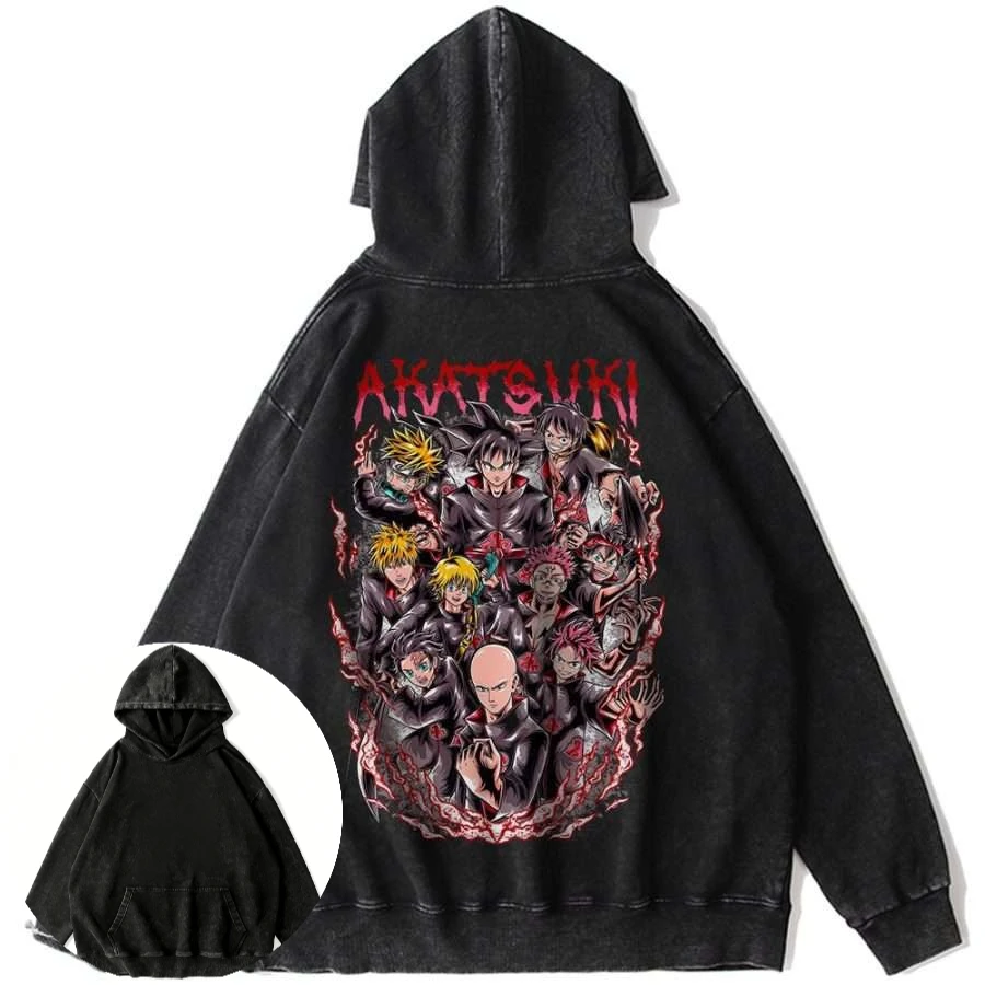 

Мужская винтажная хлопковая толстовка с капюшоном Dragon Ball и персонажами аниме, динамическая групповая поза, разноцветный принт на спине, повседневная, с длинным рукавом