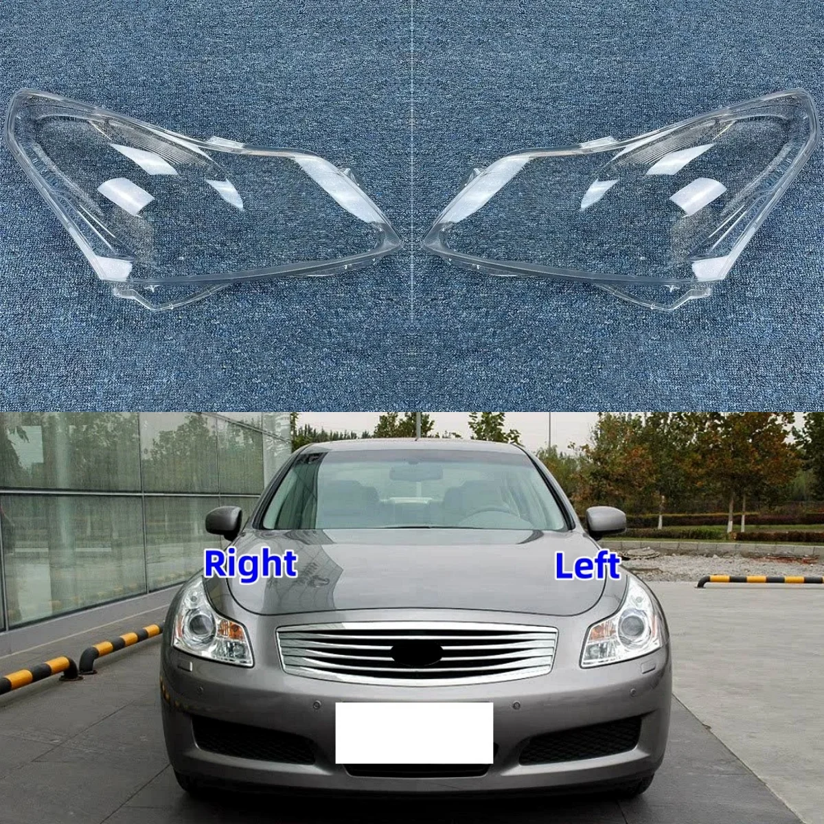 

Для Infiniti G серии G37 G35 G25 2007 2008 2009, автомобильные фары, линзы, стеклянная крышка, сменный автомобильный корпус