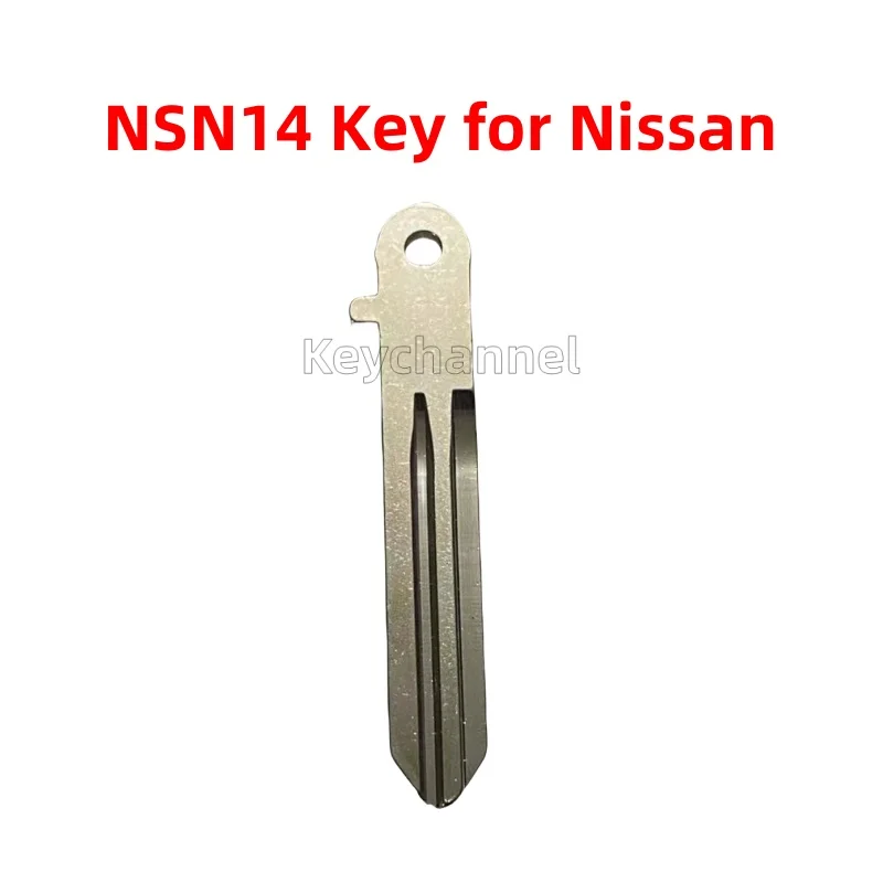 Keychannel 10pcs NSN14 Car Key Blank Keyless Fob Emergency Key Blade Smart Remote Blade for Nissan Qashqai Pathfinder X-Trail