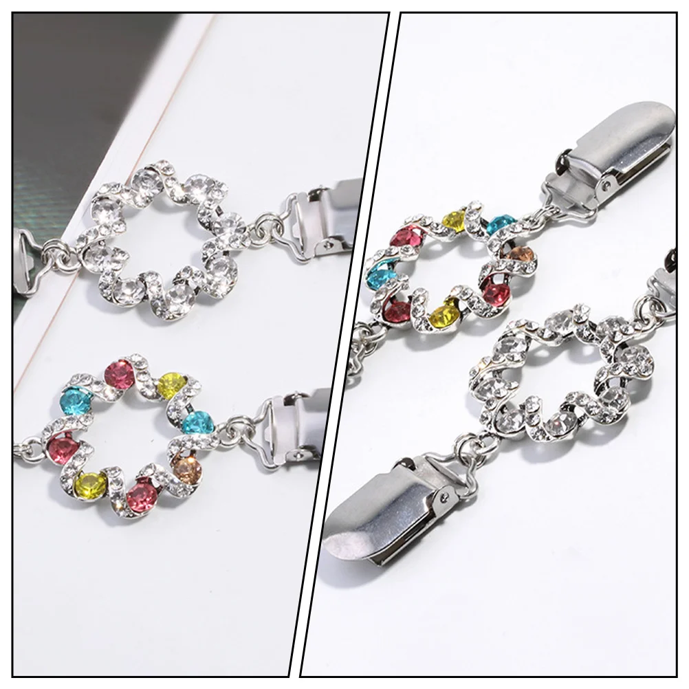 2 قطعة مشبك وشاح اللؤلؤ بروش كليب الملابس الأنيقة ديكور للنساء وشاح الموضة ملحق الثدي دبوس الحبل السحابة