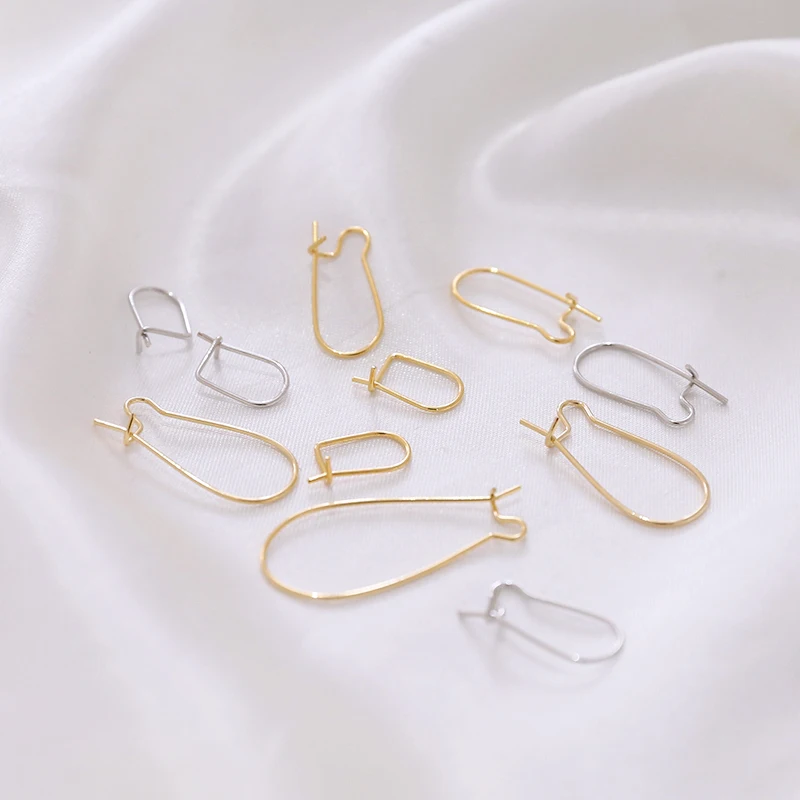 2pcs Diy Earring Accessories Gold Color Color-preserving U-shaped Ear Hooks Simple Handmade Materials Fashion