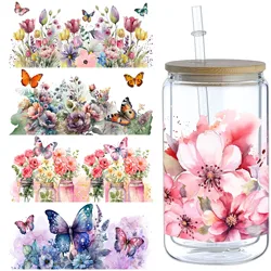 5 sheets of Butterfly,UV grade waterproof scratch-resistant self-adhesive paper,3D crystal DIY mugs,water bottles,glass cups