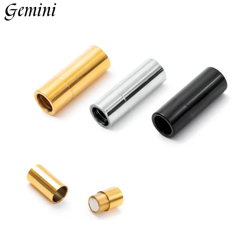 5Pcs Stainless Steel Magnetic Clasp Hole 2 3 4 5 6 8mm Leather Cord Clasps Magnet Buckle DIY Bracelet Jewelry Making Accessories