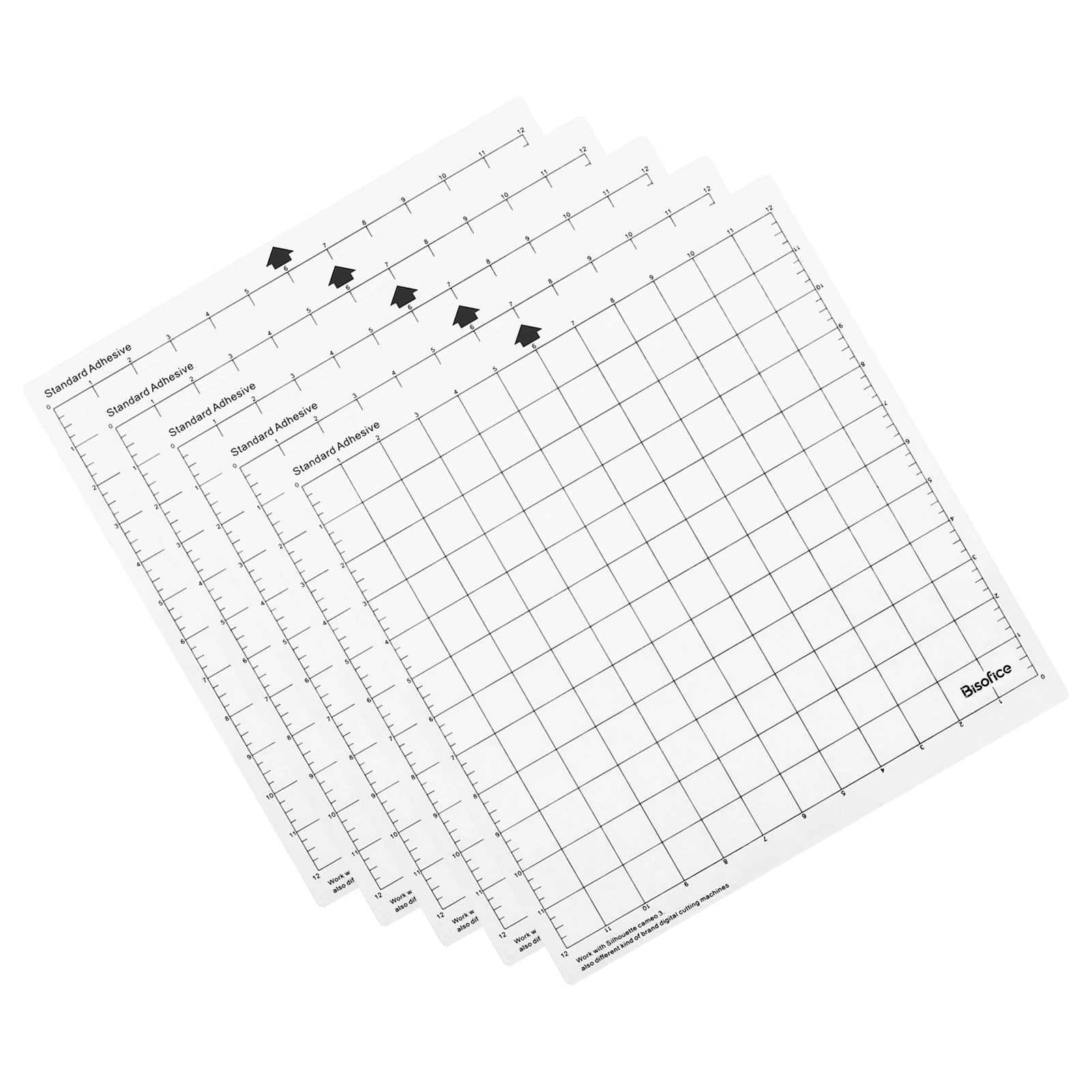 10pcs/1Pc Replacement Cutting Mat Transparent Adhesive Mat with Measuring Grid 12*12-Inch for Silhouette Cameo Plotter Machine